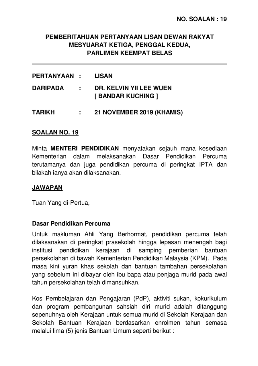 par14p2m3-soalan-Lisan-19.pdf u2014 Parliamentary Documents