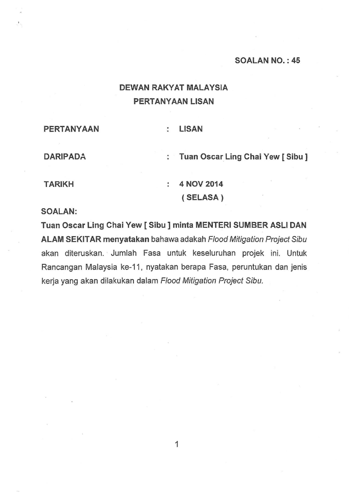 Soalan 45 Pdf Parliamentary Documents