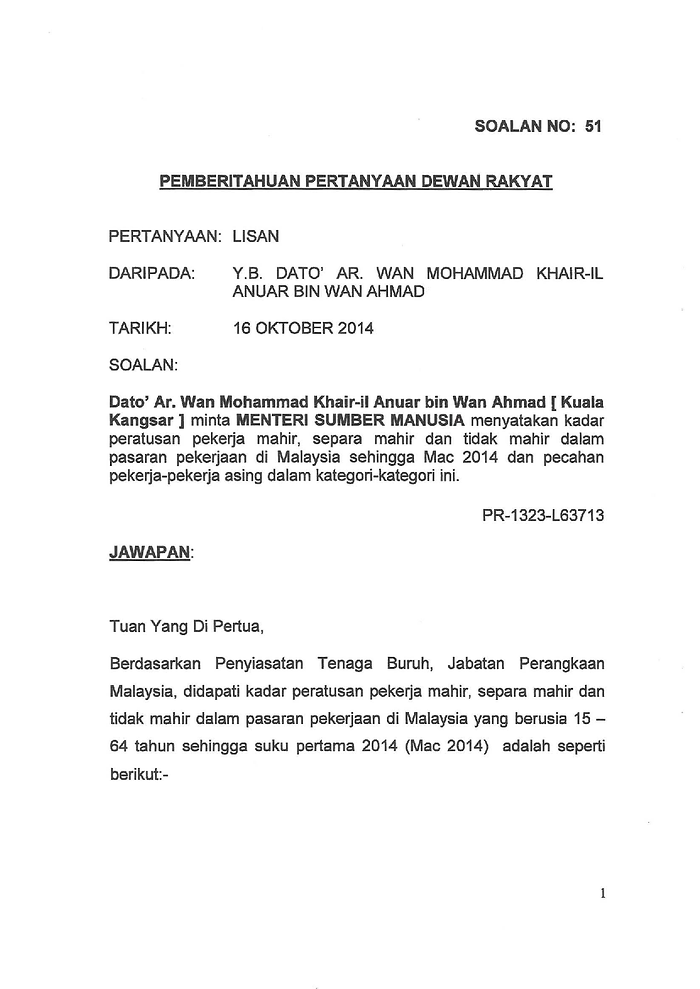 Soalan 51 Pdf Parliamentary Documents