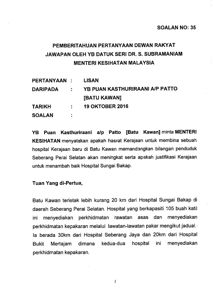 Soalan 35 Pdf Parliamentary Documents