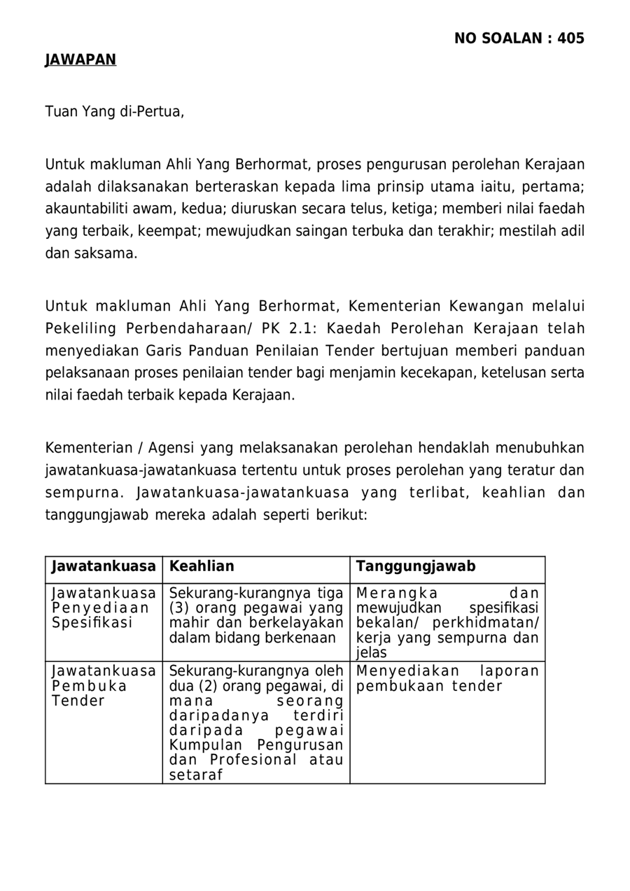 Par14p2m3 Soalan Bukanlisan 405 Pdf Parliamentary Documents