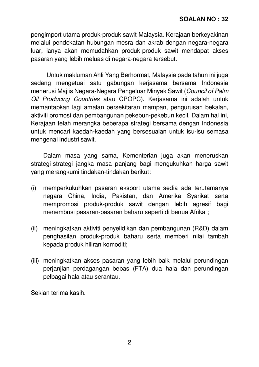Par14p2m2 Soalan Lisan 32 Pdf Parliamentary Documents
