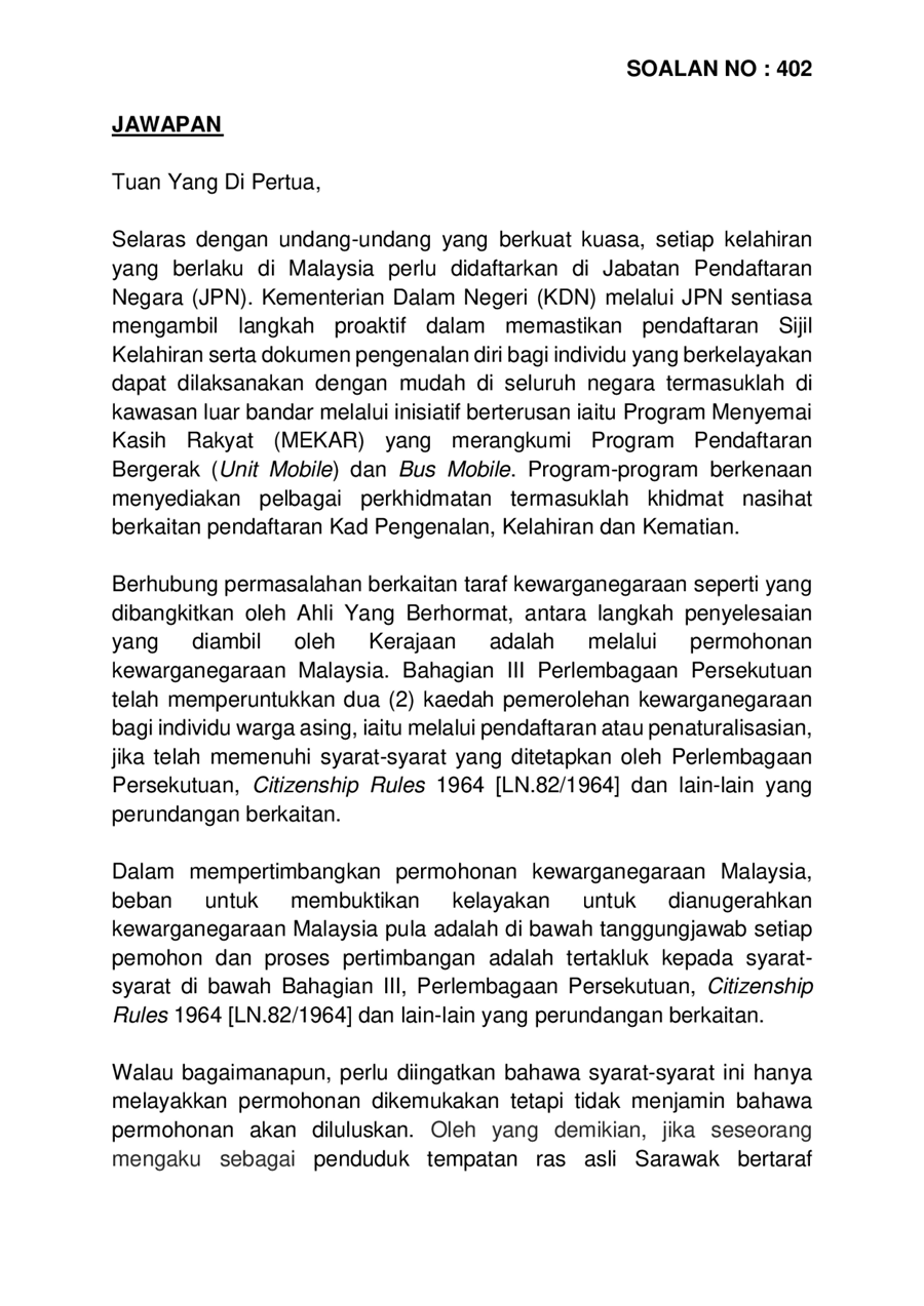 par14p2m3-soalan-BukanLisan-402.pdf u2014 Parliamentary Documents