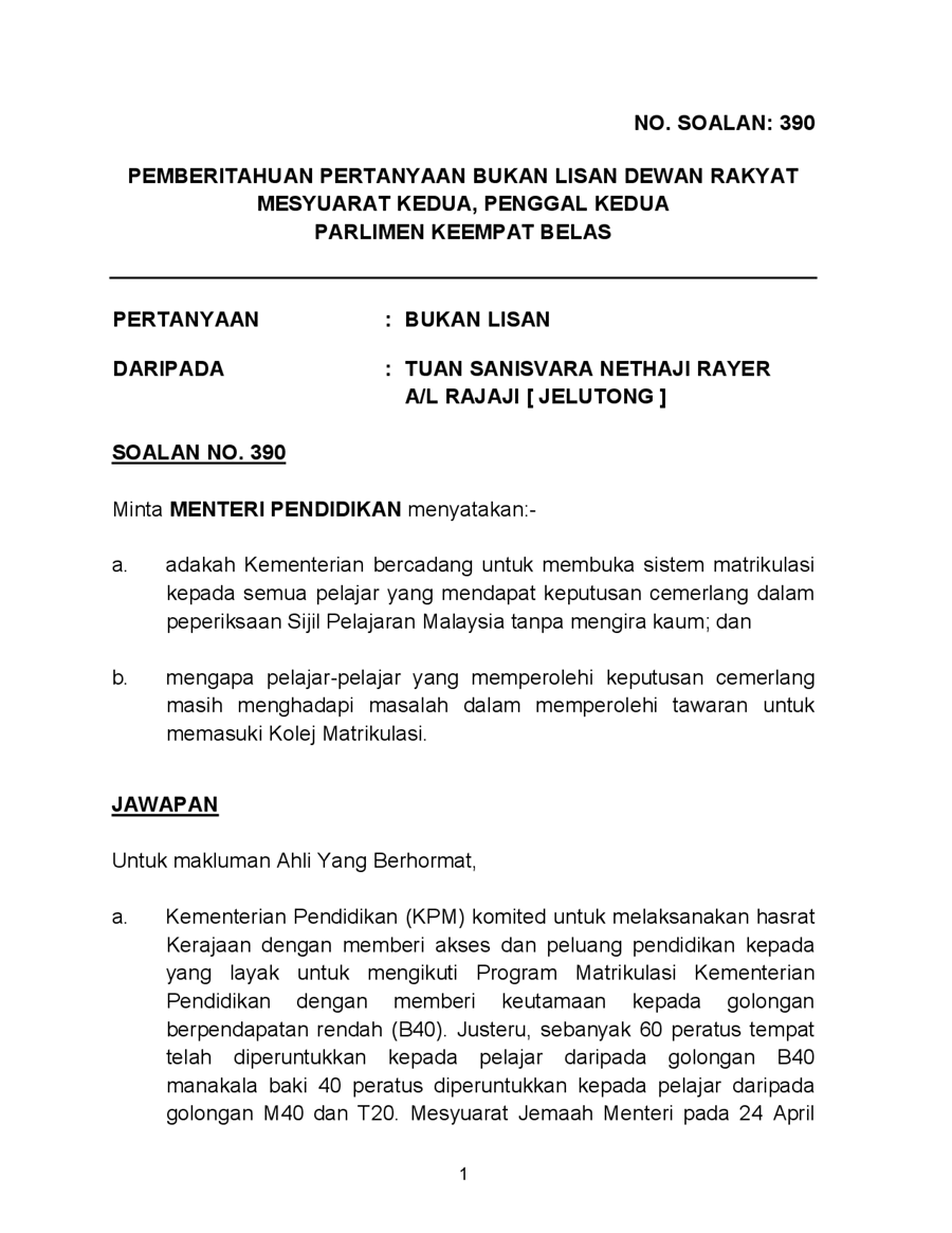 Par14p2m2 Soalan Bukanlisan 390 Pdf Parliamentary Documents