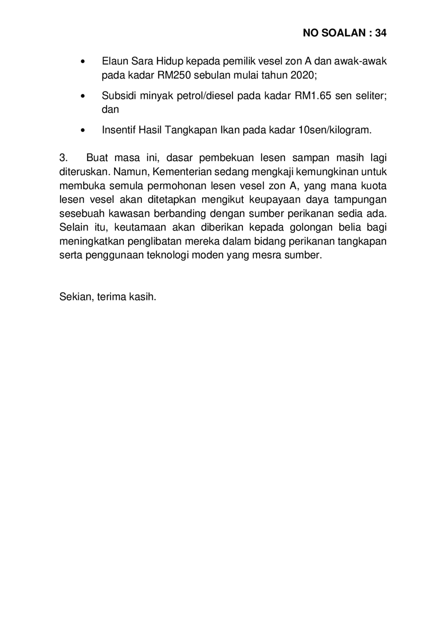 Par14p2m3 Soalan Lisan 34 Pdf Parliamentary Documents