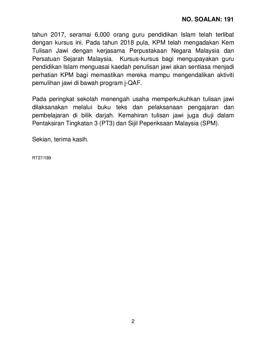 p14p2m1-soalan-BukanLisan-191.pdf u2014 Parliamentary Documents