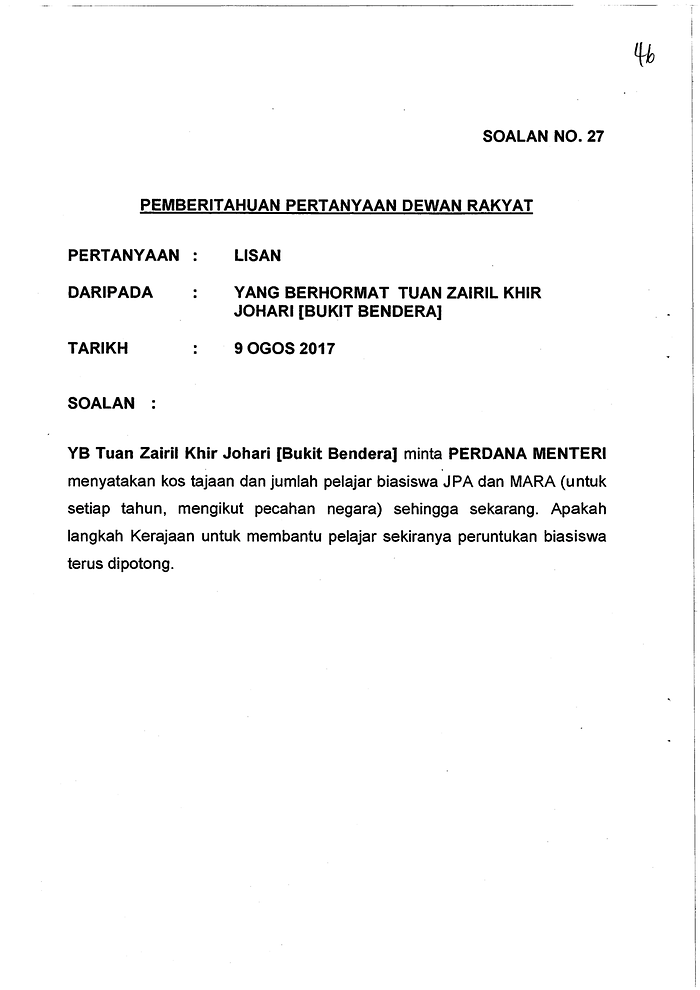 Contoh Surat Iringan Permohonan Biasiswa Petronas