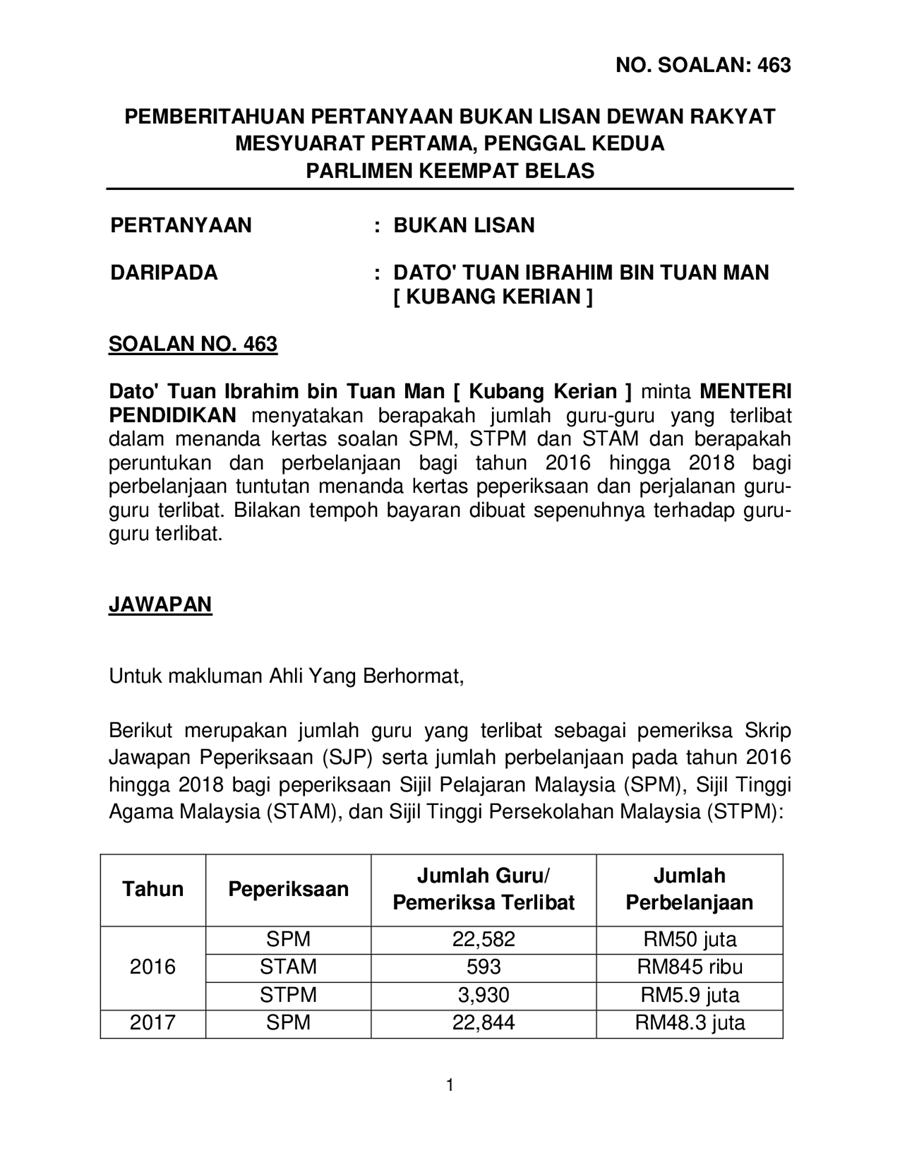 p14p2m1-soalan-BukanLisan-463.pdf u2014 Parliamentary Documents