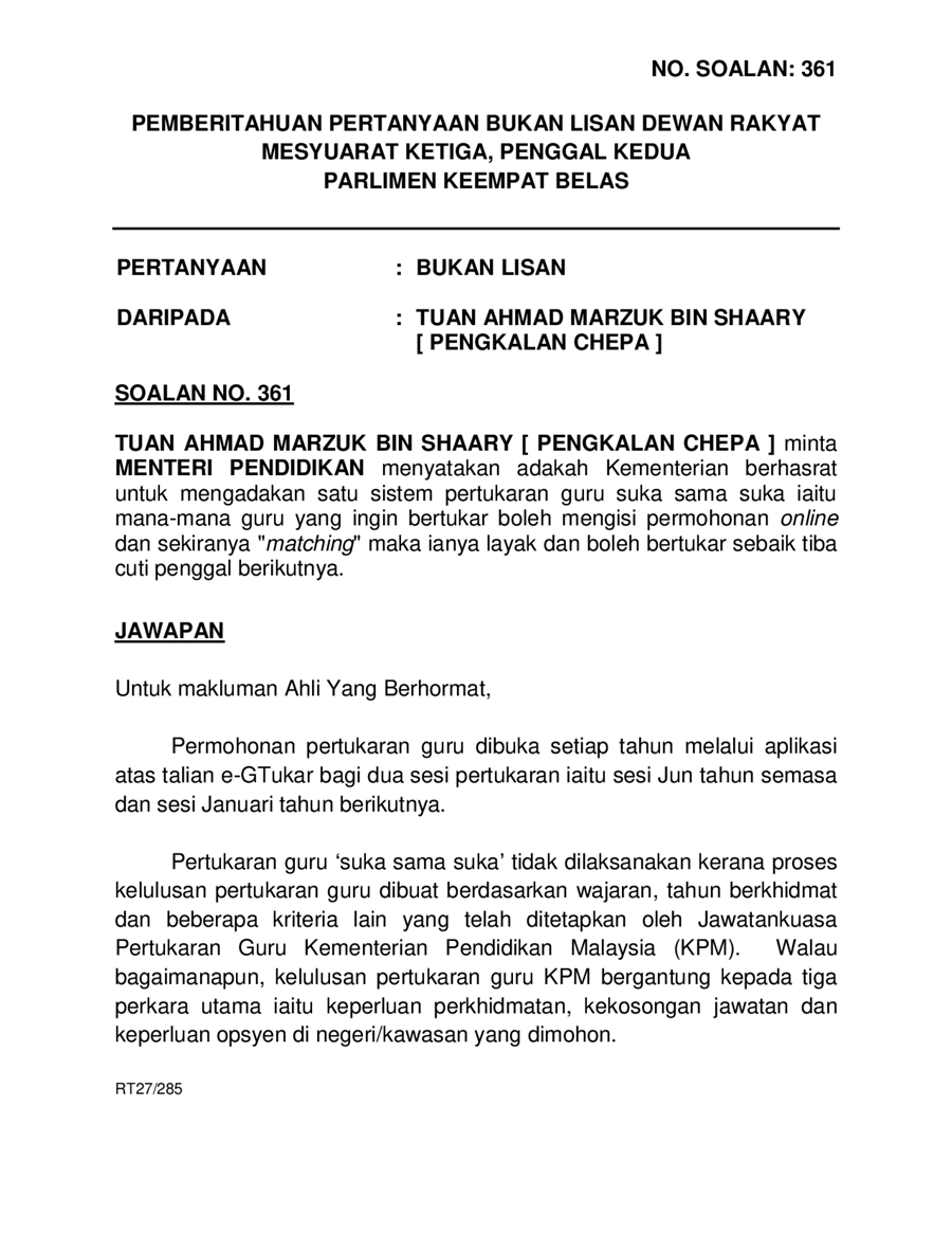 par14p2m3-soalan-BukanLisan-361.pdf - Parliamentary Documents