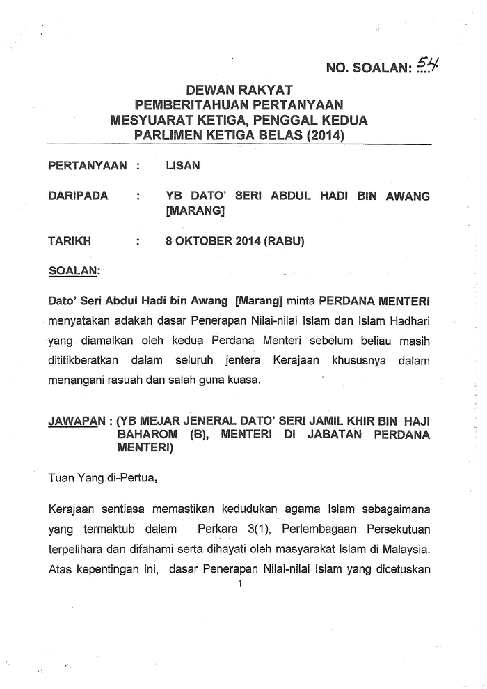 Soalan 54 Pdf Parliamentary Documents