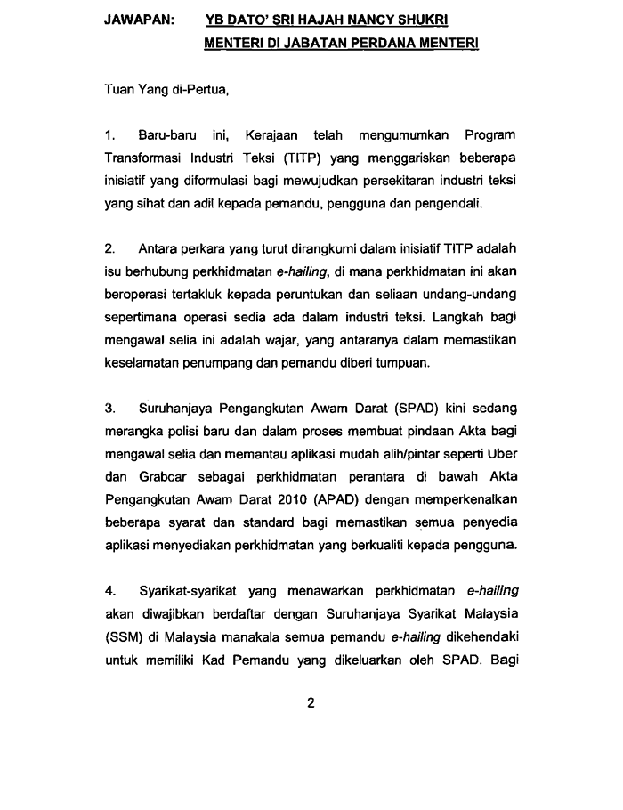 Soalan 29 - Parliamentary Documents