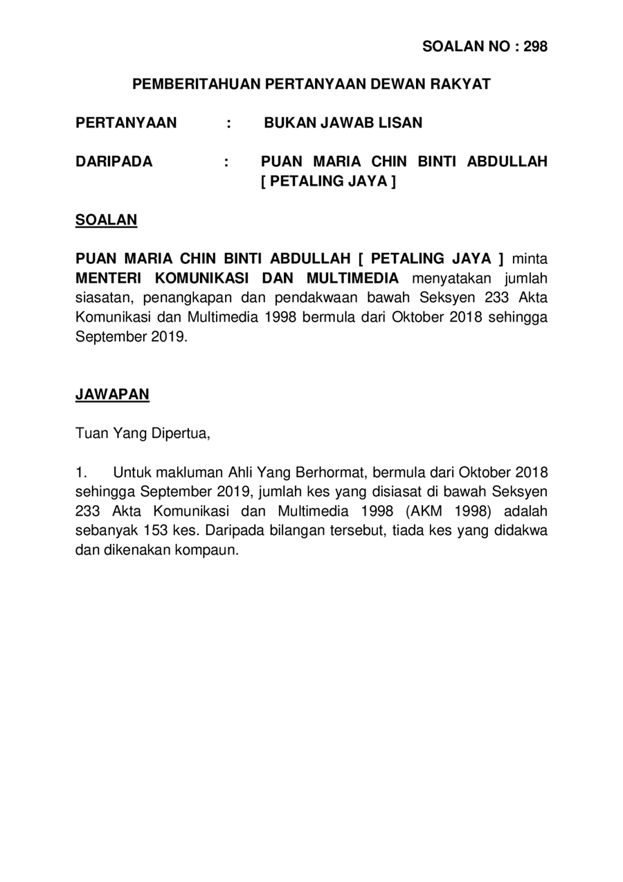 Par14p2m3 Soalan Bukanlisan 298 Pdf Parliamentary Documents