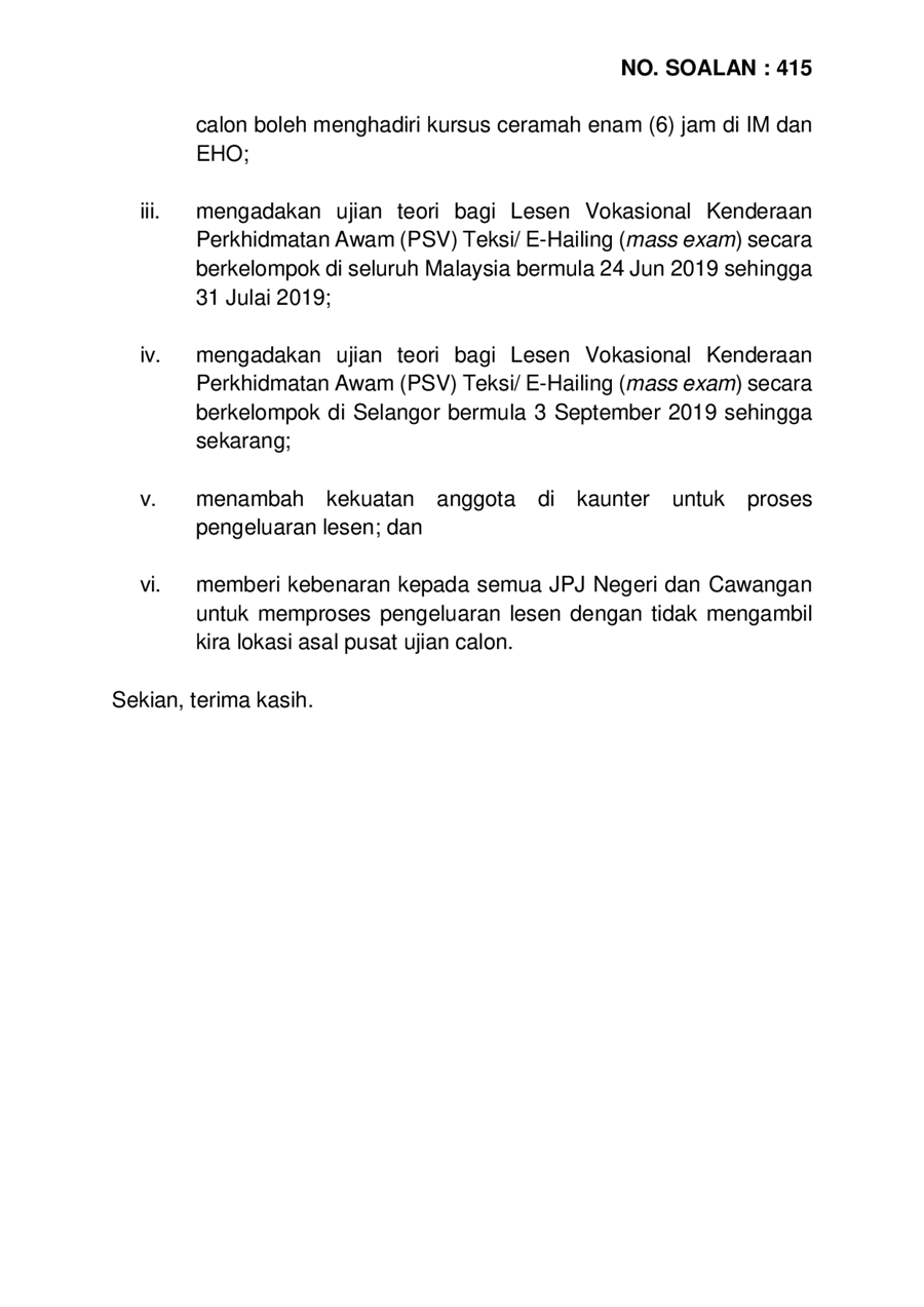 Par14p2m3 Soalan Bukanlisan 415 Pdf Parliamentary Documents