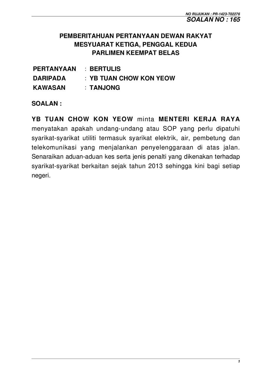 Par14p2m3 Soalan Bukanlisan 165 Pdf Parliamentary Documents