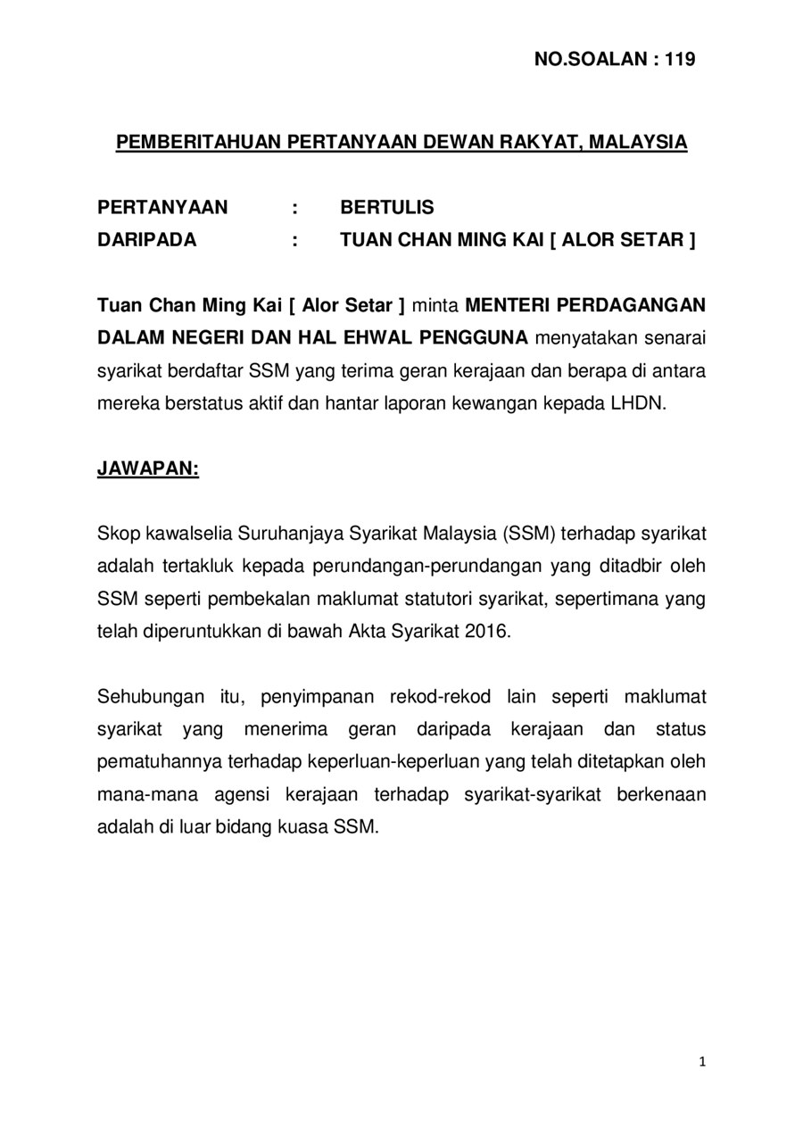 P14p2m1 Soalan Bukanlisan 119 Pdf Parliamentary Documents